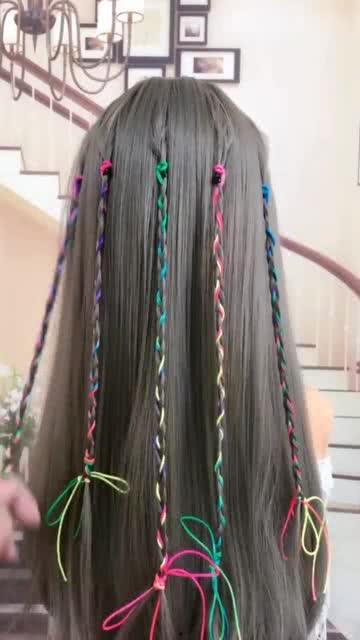 编发彩绳视频成人款,成人款优雅演绎